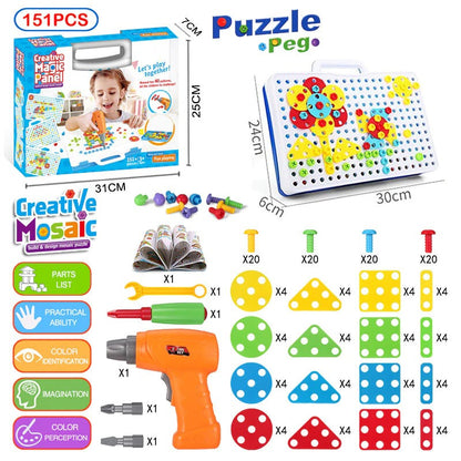 Coffret Puzzle 2D/3D + Perceuse (3 ans+)