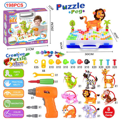 Coffret Puzzle 2D/3D + Perceuse (3 ans+)